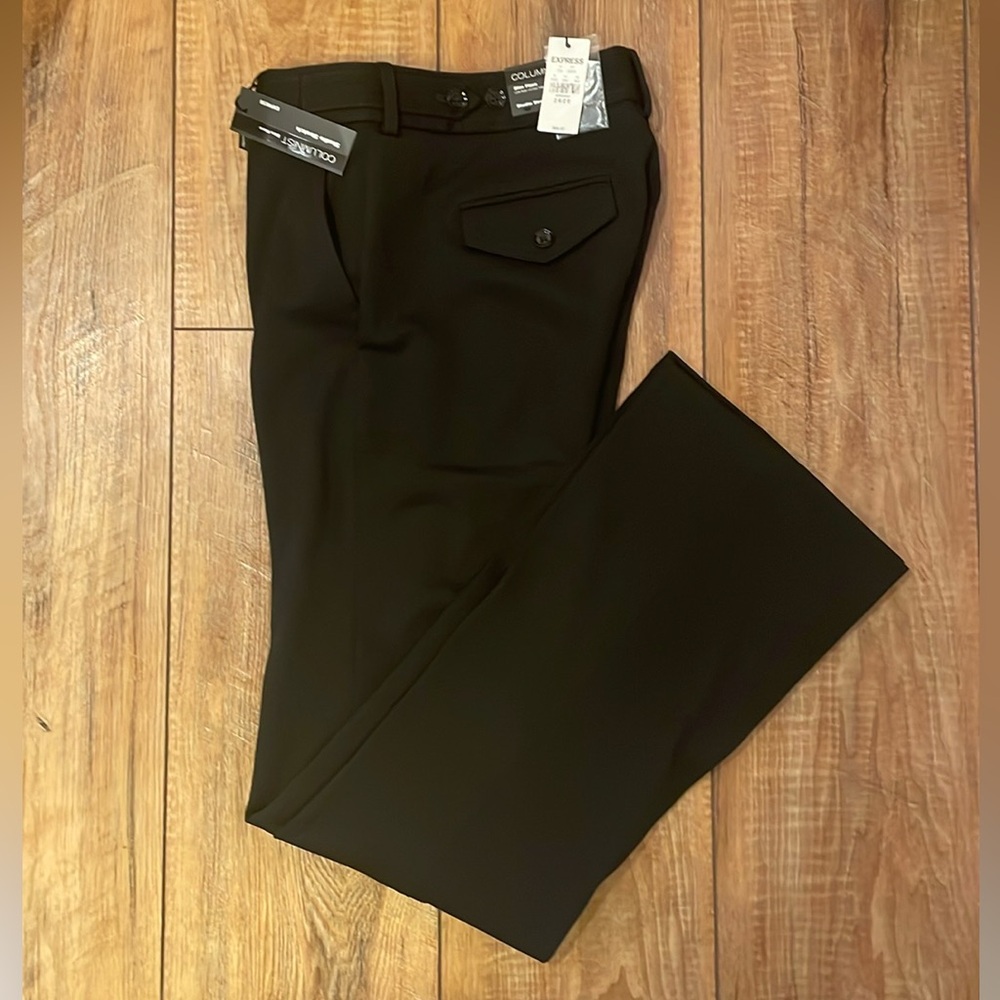 Express Black Columnist Slim Flare Pants